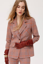 Chaqueta Libero punto en cuadros multicolor